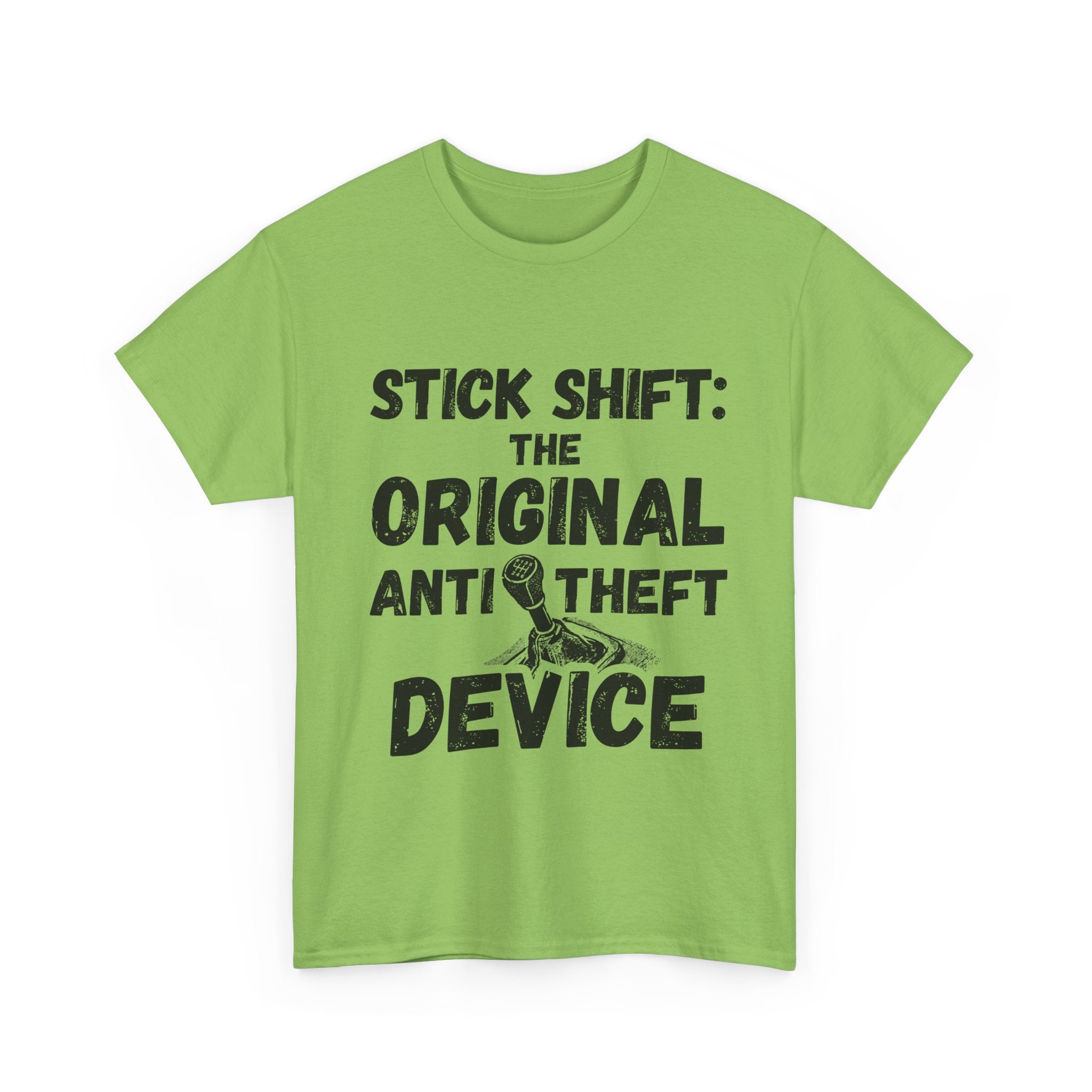 Stick Shift The Original Anti Theft Device - Heavy Cotton T-Shirt
