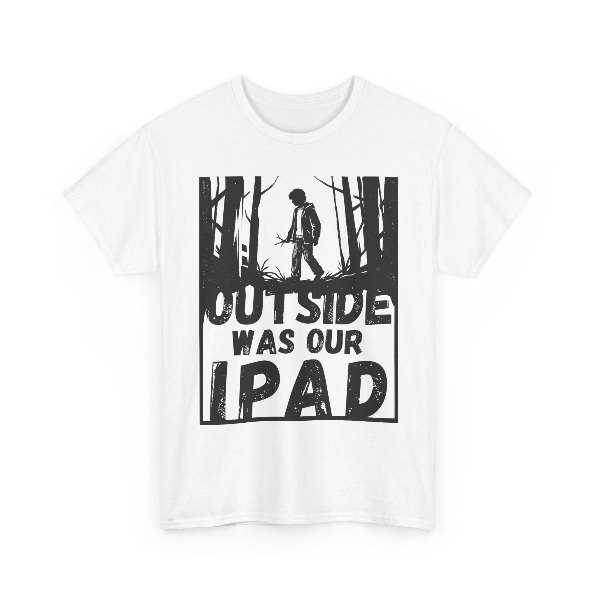 Outside Was Our Ipad - Heavy Cotton T-Shirt
